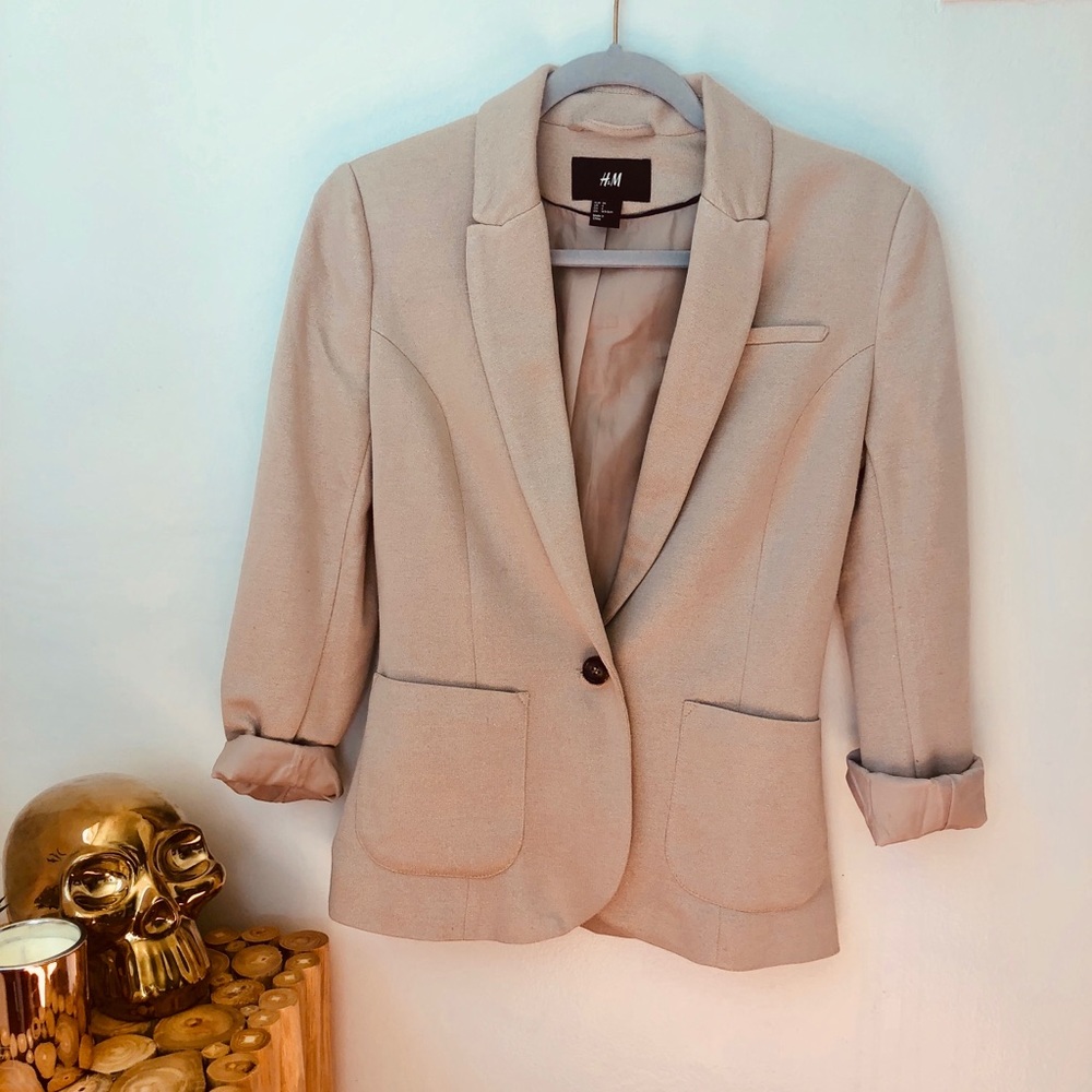 Shimmery beige blazer from H&M